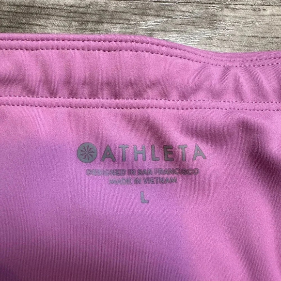 Athleta Mesh Contender Powerlift Leggings in Violet Blush Size Large - Picture 2 of 5